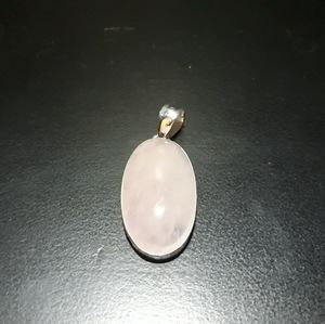 Natural Rose Quartz Pendant D10